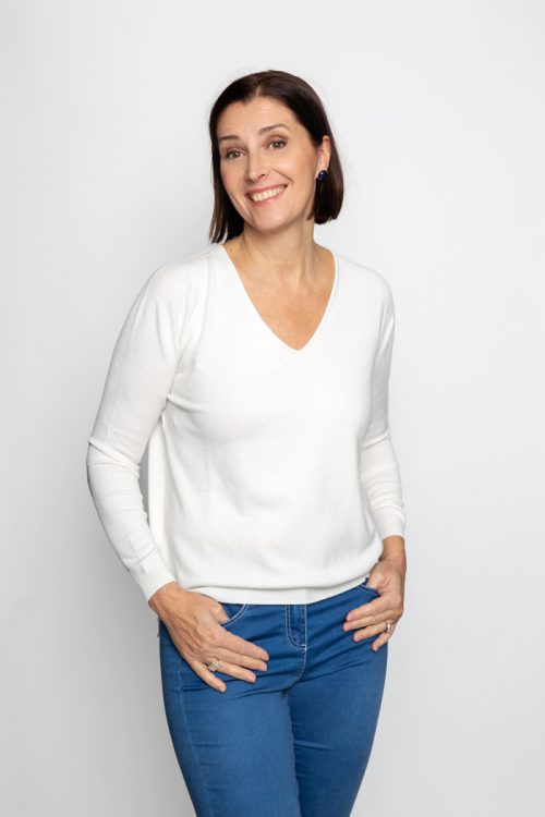 Pull met V-hals