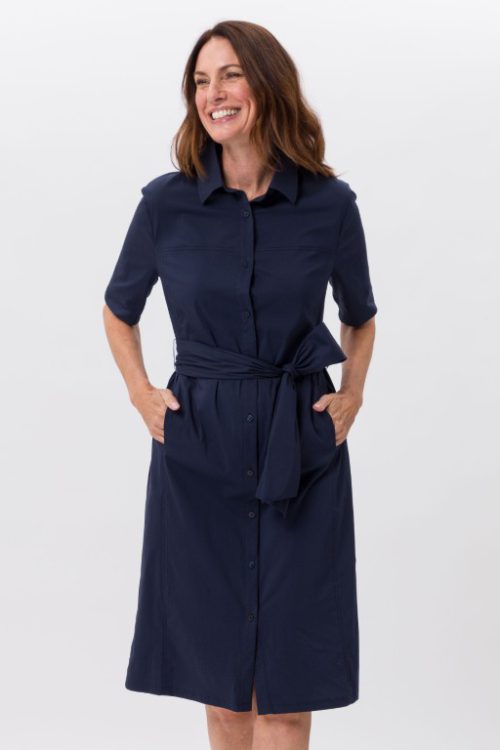 Hemdsjurk in marineblauw